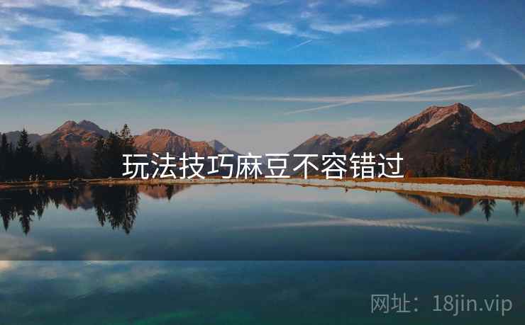 玩法技巧麻豆不容错过