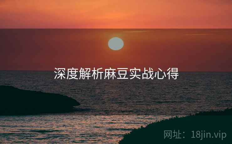 深度解析麻豆实战心得