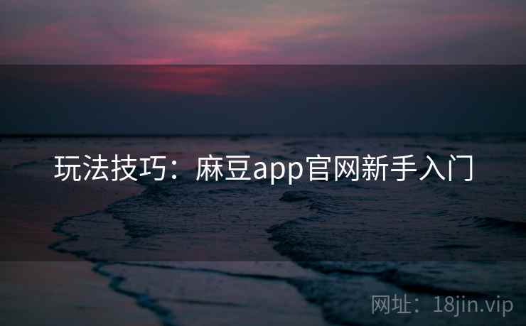 玩法技巧：麻豆app官网新手入门