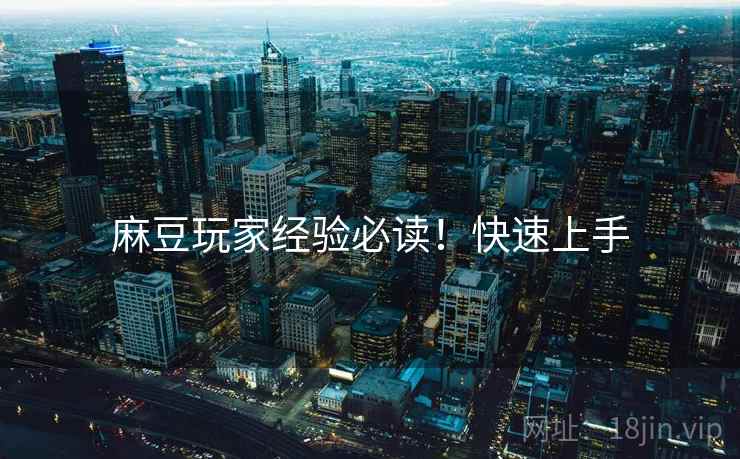 麻豆玩家经验必读！快速上手