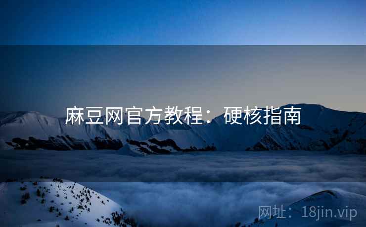 麻豆网官方教程：硬核指南