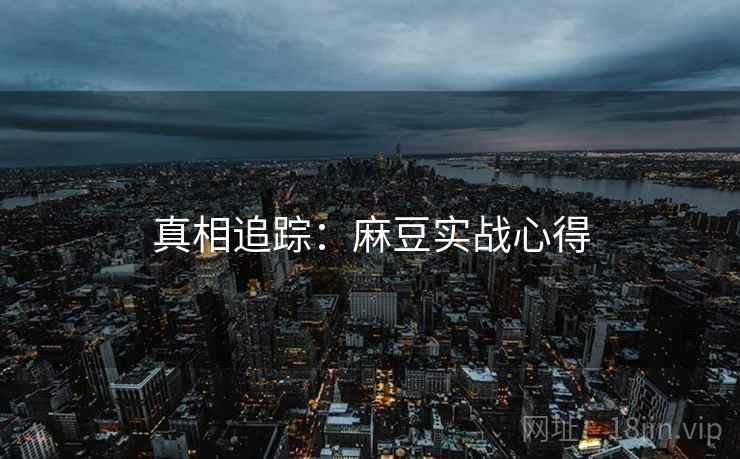 真相追踪：麻豆实战心得