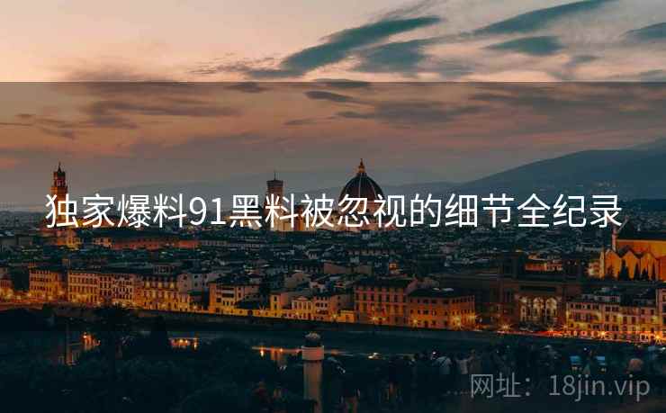 独家爆料91黑料被忽视的细节全纪录